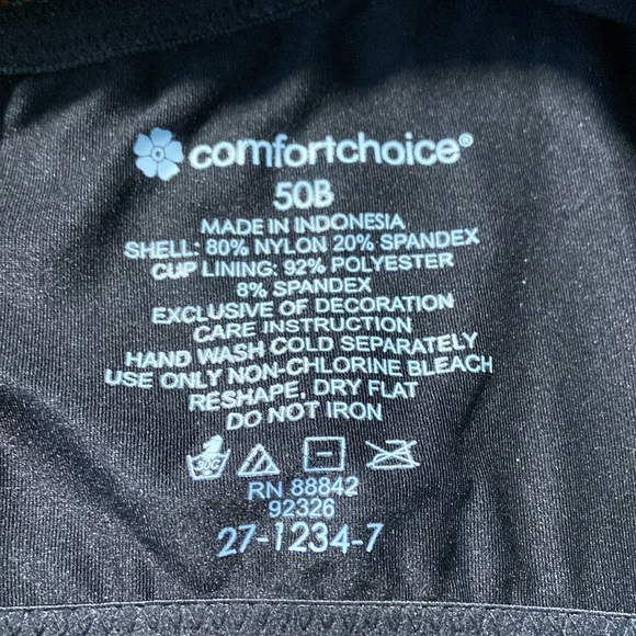 New Underwire Microfiber T-Shirt Bra Black Woman Within 50B smooth - Picture 4 of 5